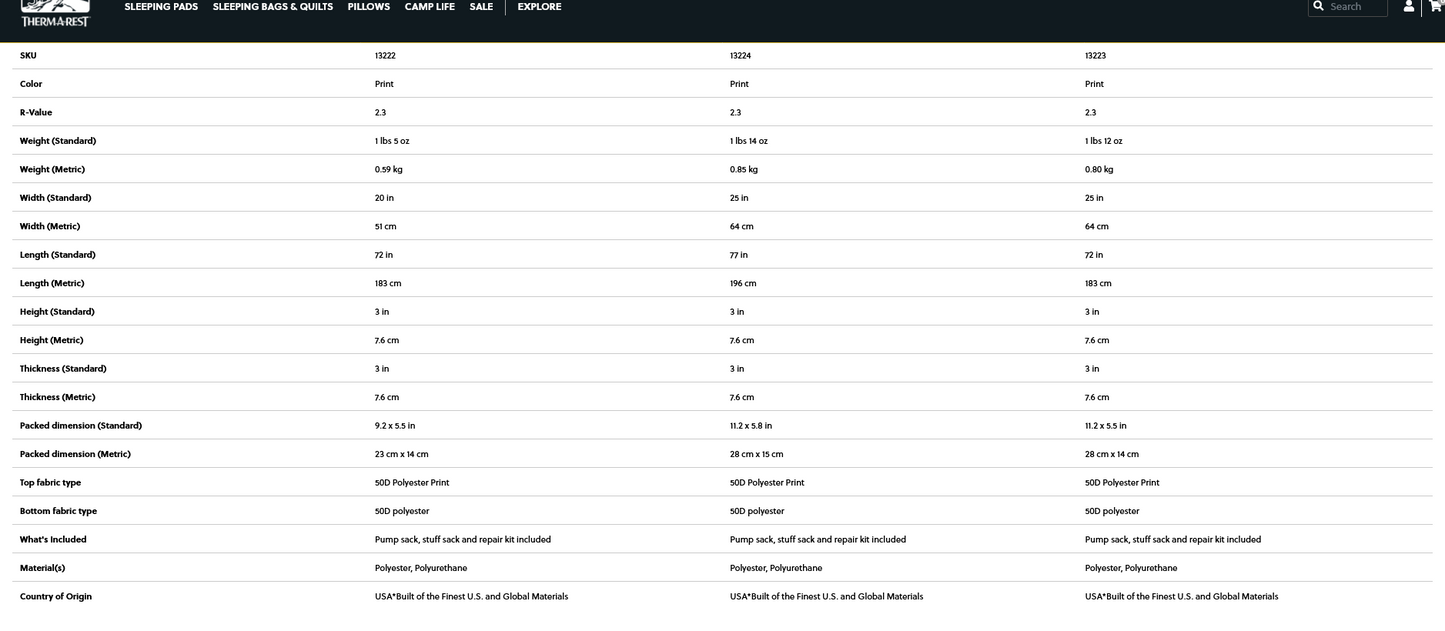 NeoAir® Topo™ Sleeping Pad - Regular