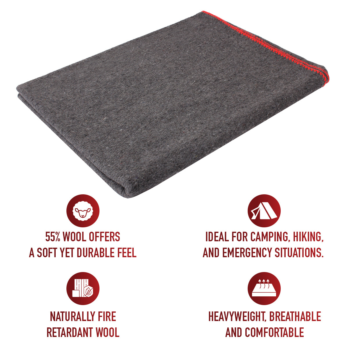 ROTHCO WOOL RESCUE BLANKET - GREY