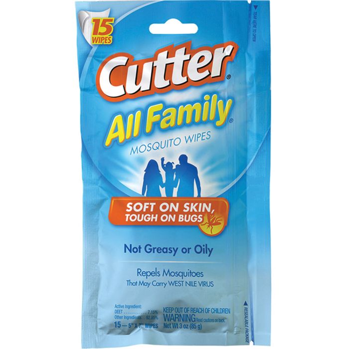 CUTTER ALL FAMILY 7% DEET WIPE