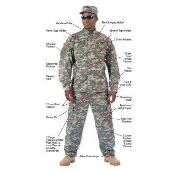 Rothco Army Combat Uniform Shirt-Woodland Digital Camo