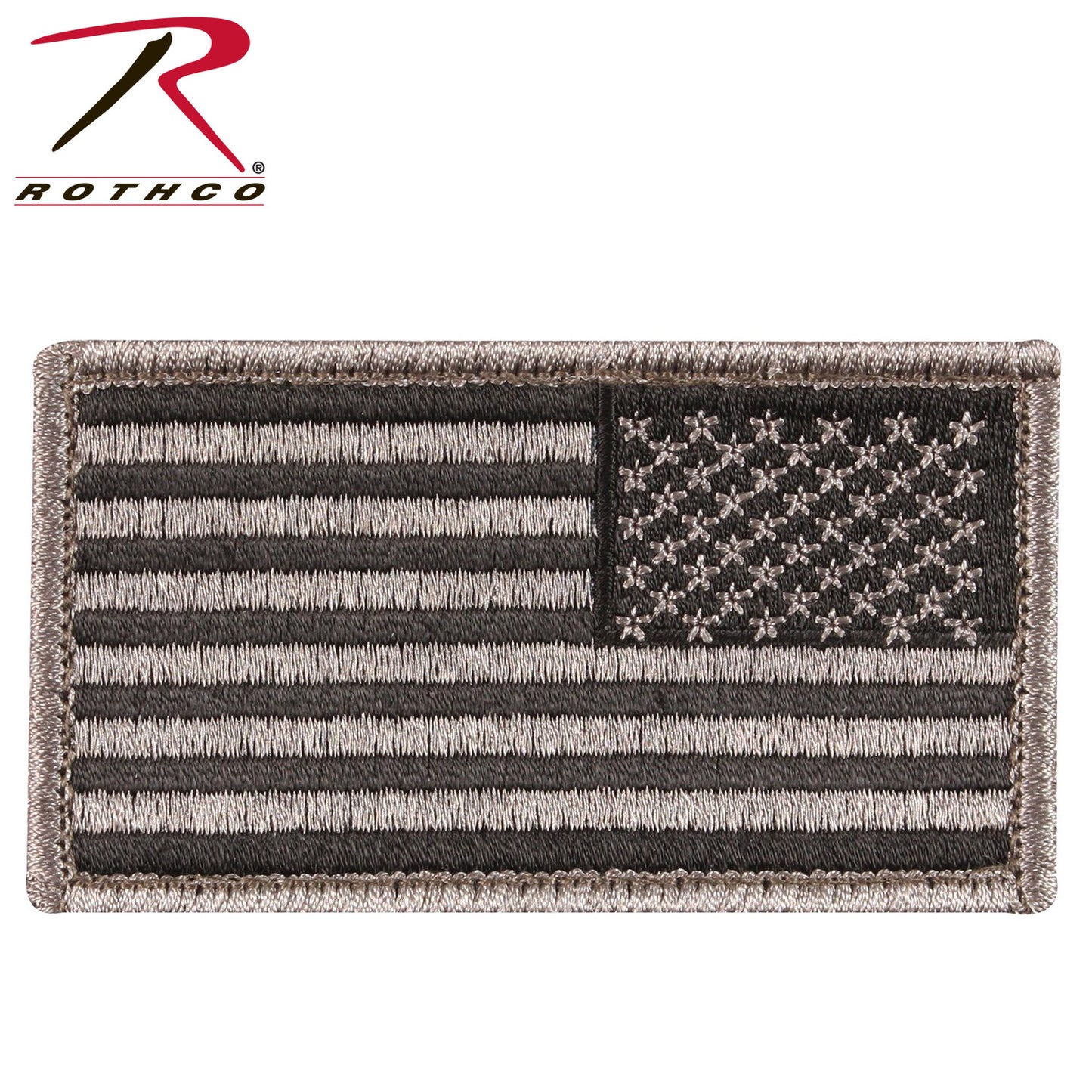 American Flag Patch With Hook Back - REVERSE Black / Khaki