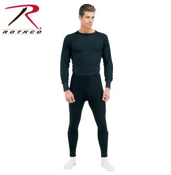 Rothco Thermal Knit Underwear Top-Black