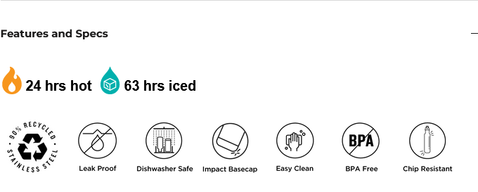 8 oz Classic Insulated Water Bottle with Loop Cap