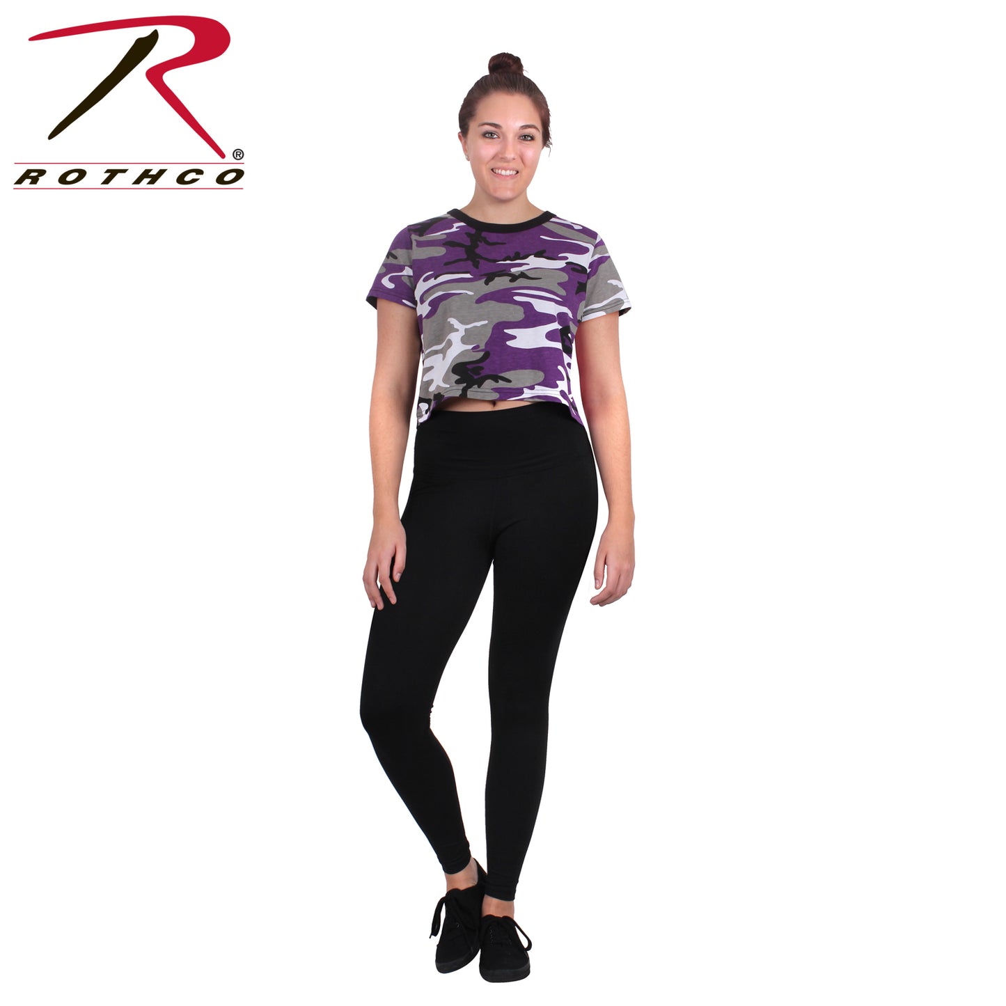 ROTHCO WOMENS CAMO CROP TOP-ULTRA VIOLET CAMO