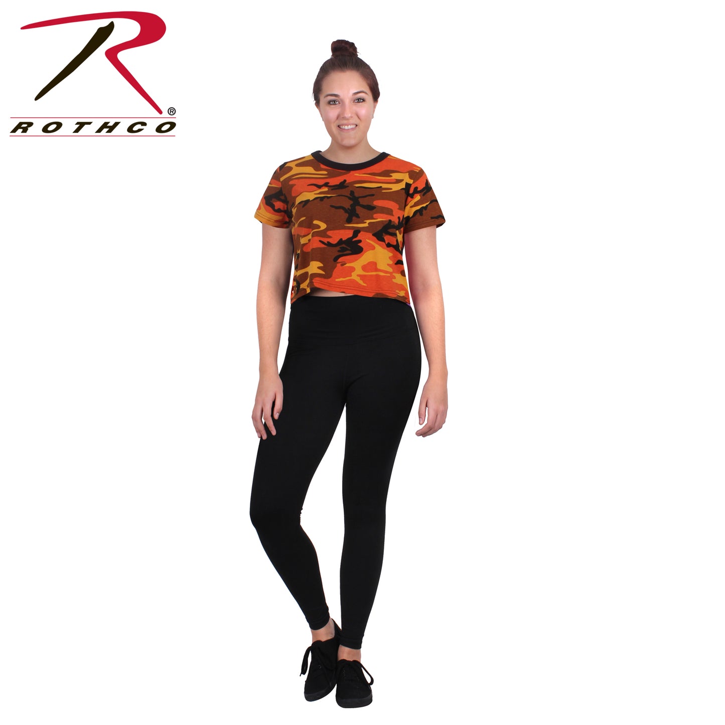 ROTHCO WOMENS CAMO CROP TOP-SAVAGE ORANGE CAMO