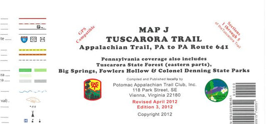 Potomac Appalachian Trail Club Map J: Tuscarora Trail - Appalachian Trail, PA to PA Route 641