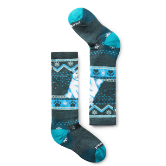 Kids' Wintersport Polar Bear Pattern Over The Calf Socks