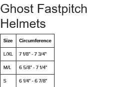 GHOST FASTPITCH SOFTBALL BATTING HELMET WITH SOFTBALL MASK - MATTE - S