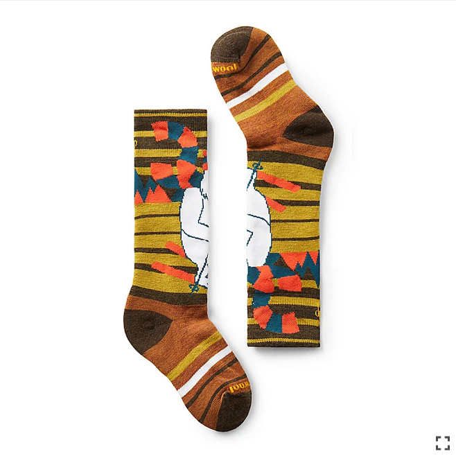Kids' Wintersport Full Cushion Yeti Pattern Over the Calf Socks