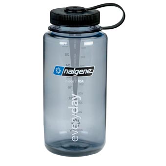 NALGENE WM 1 QT GRAY W/BLACK LID
