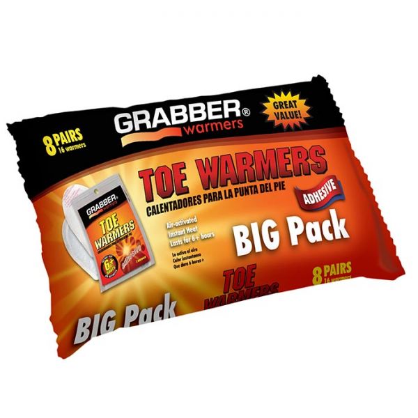 GRABBER TOE WARMERS BIG PACK - 8 PAIRS