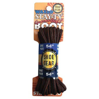 WAXED BOOT LACES - Brown - 54"