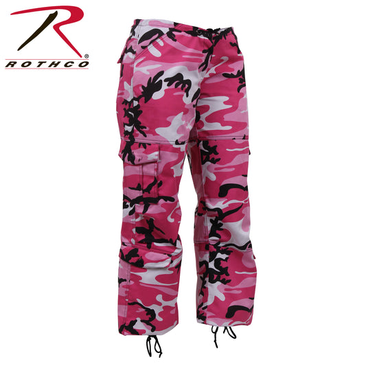 Rothco Womens Paratrooper Colored Camo Fatigues - Pink Camo