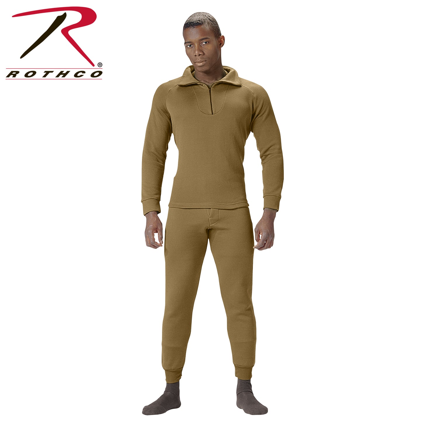 Rothco ECWCS Poly Zip Collar Shirts - AR 670-1 Coyote Brown