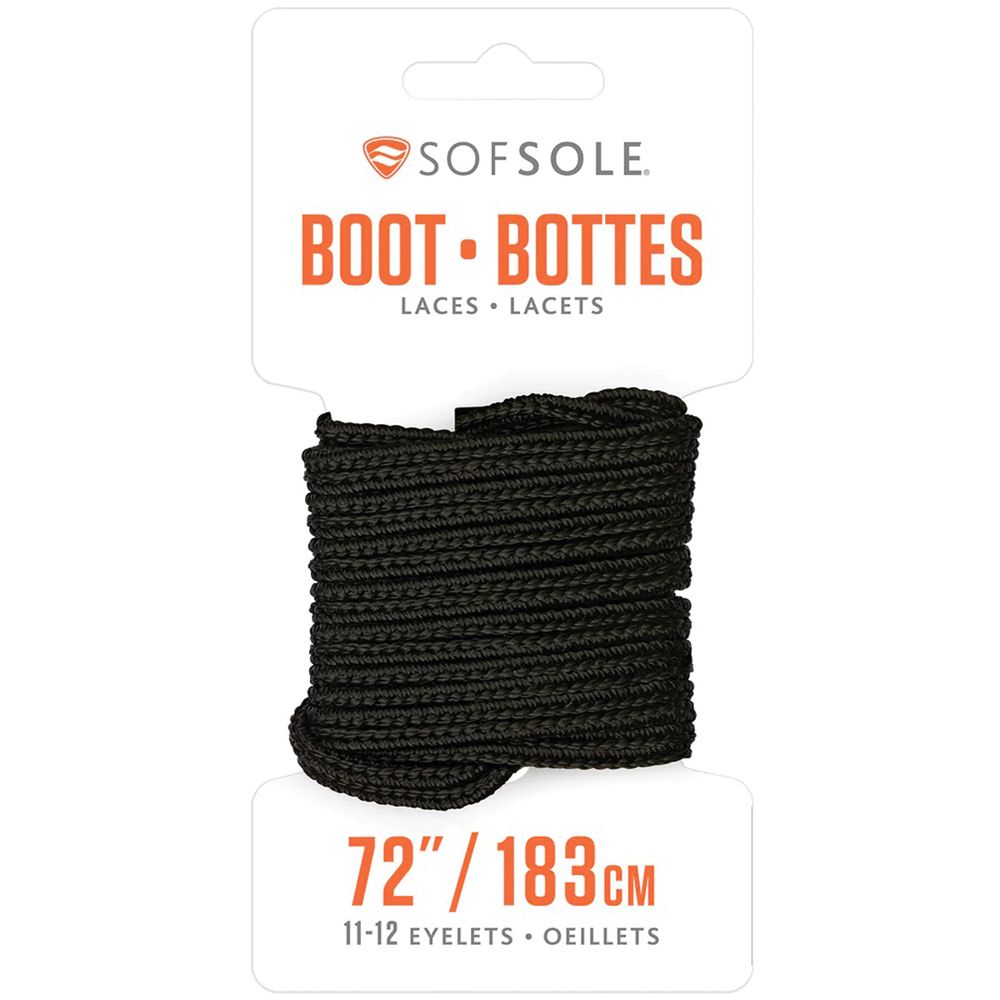 BOOT LACE MILITARY BLACK 72"