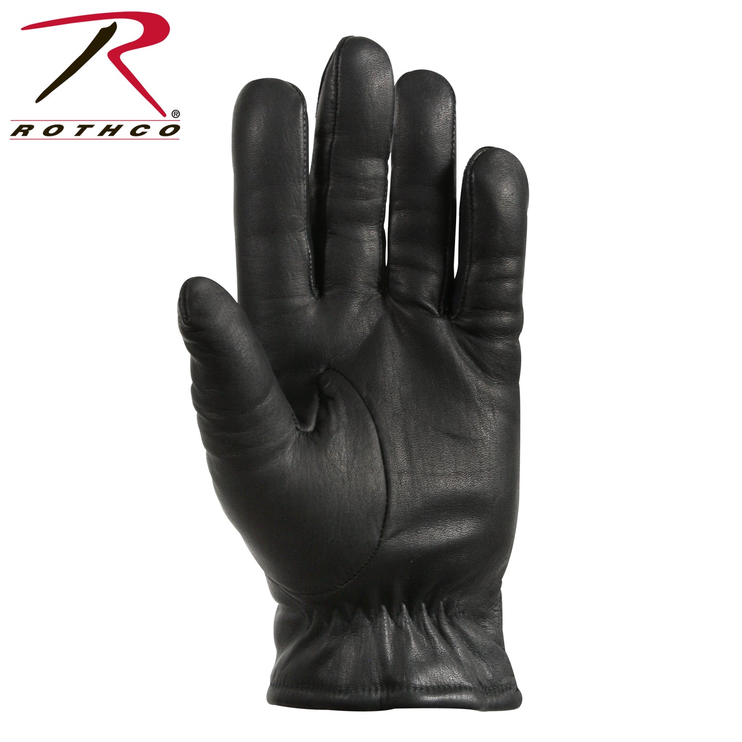 Cold Weather Leather Police Gloves - Black