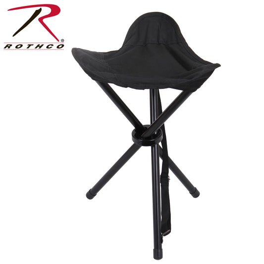 ROTHCO COLLAPSIBLE STOOL W/CARRY STRAP - BLACK