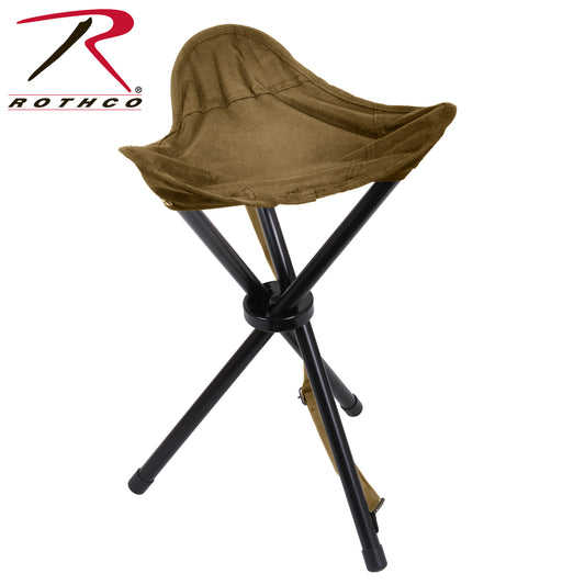 ROTHCO COLLAPSIBLE STOOL W/CARRY STRAP - Coyote Brown