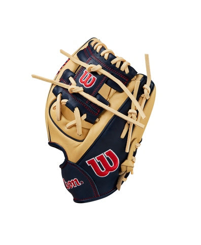 2025 A1000 PF11 11” Infield Baseball Glove Blonde/navy/Red