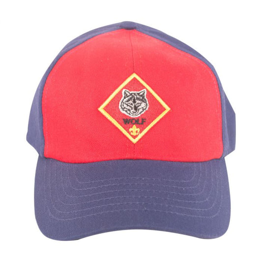 Cub Scout Wolf Rank Uniform Cap, Red M/L