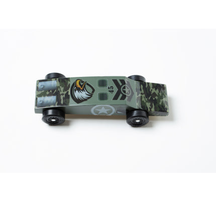 BSA Pinewood Derby Car Peel N' Stick Decal Sticker- Military Tank