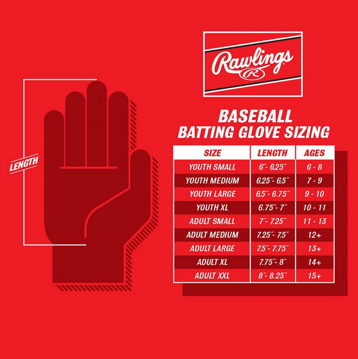 RAWLINGS ADULT PRO PREFERRED BATTING GLOVES