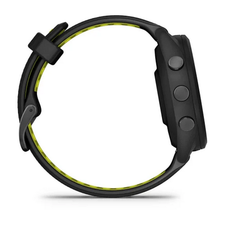 Forerunner® 265S
Black Bezel and Case with Black/Amp Yellow Silicone Band
PART NUMBER 010-02810-03