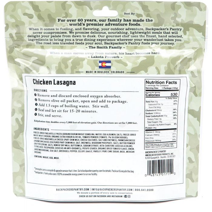 OM CHICKEN LASAGNA 1P