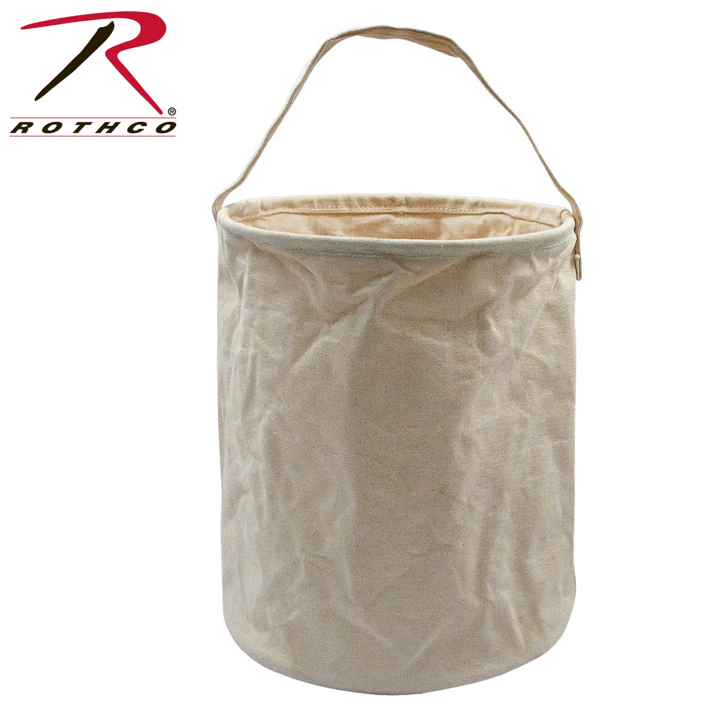 Canvas Water Bucket-Natural-Medium