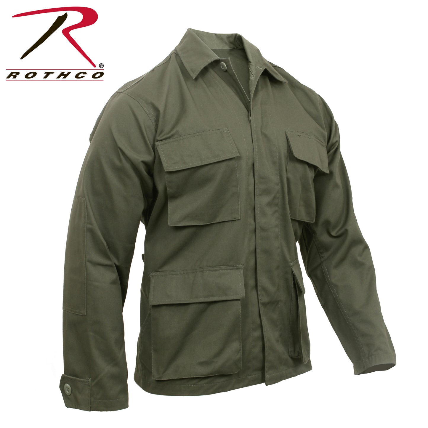 Poly/Cotton Twill Solid BDU Shirt - OLIVE DRAB