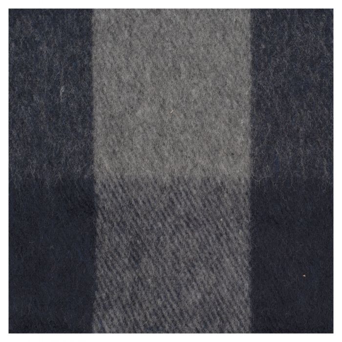 PEREGRINE WOOL 50 BLANKET PLAID BLUE/GREY