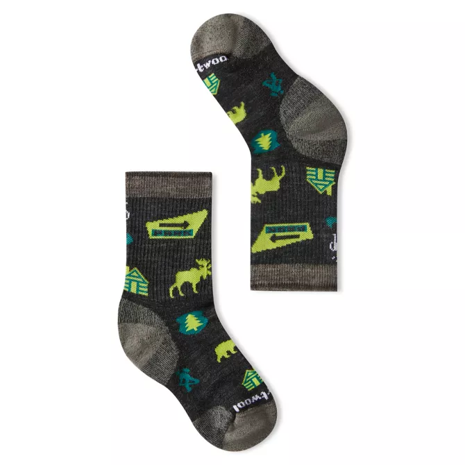 Kids' Hike Light Cushion Park Explorer Pattern Crew Socks