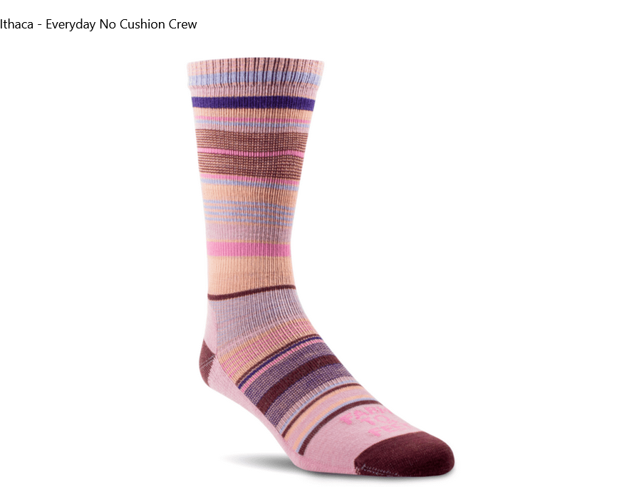 Ithaca Ultralight Multi-Stripe Crew Sock (Woman)