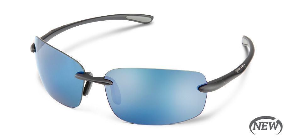 Topline Matte Black | Polarized Blue Mirror