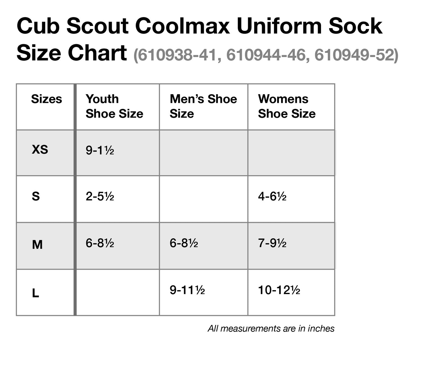 Cub Scout COOLMAX Uniform Ankle Sock