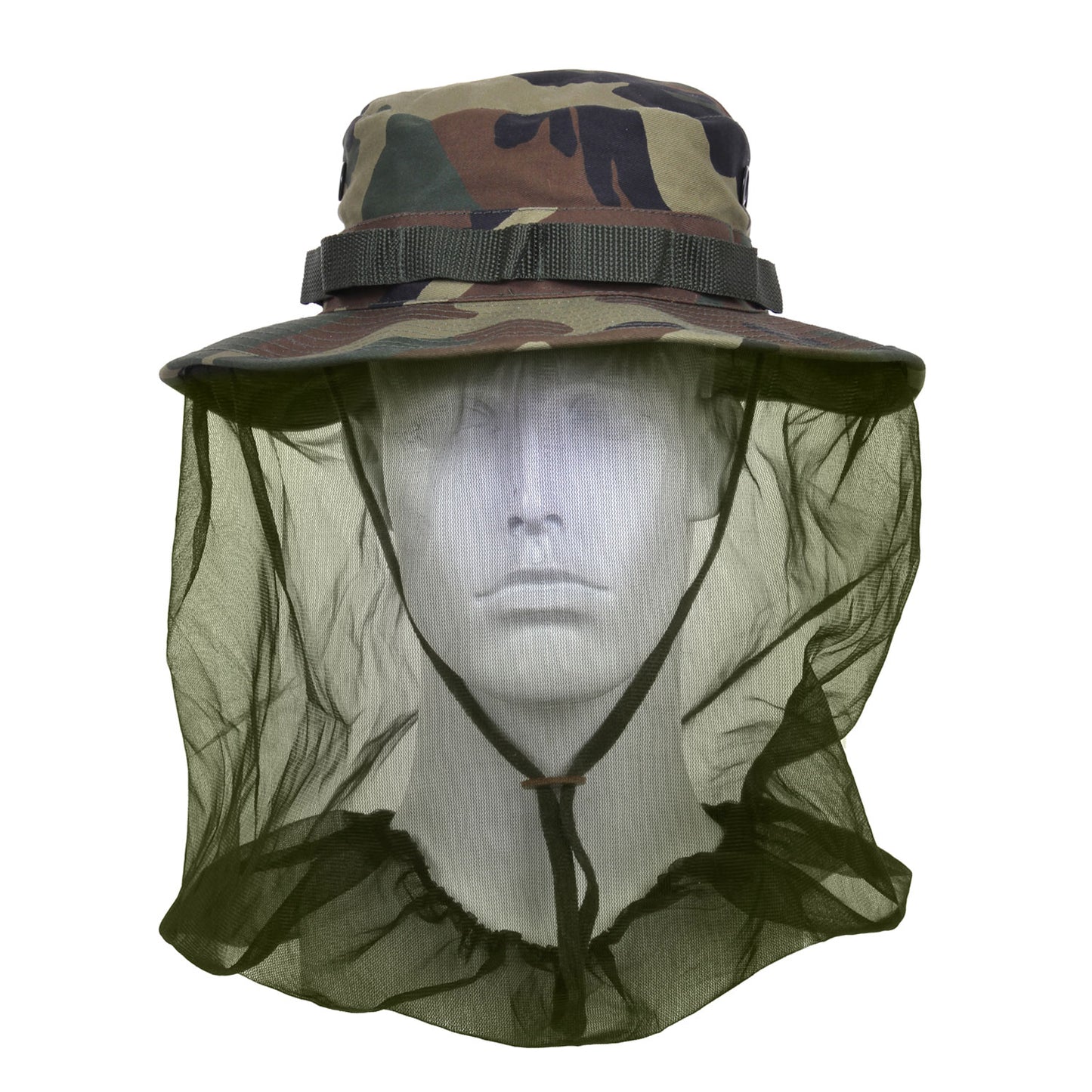 Rothco Boonie Hat With Mosquito Netting - Woodland Camo