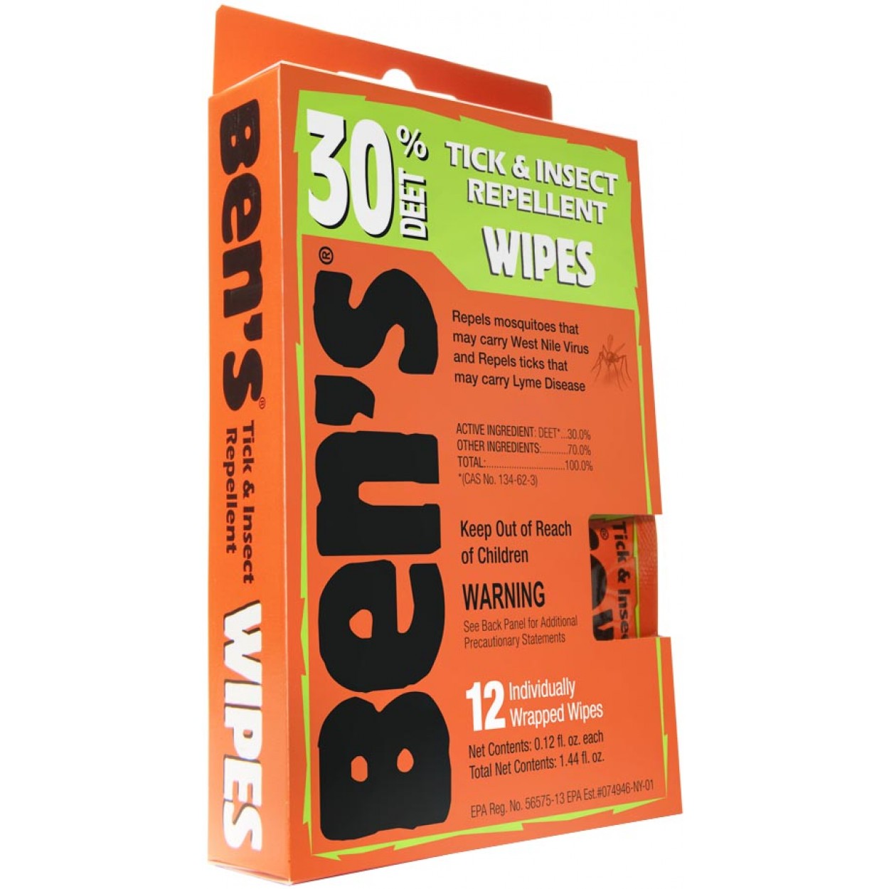 Ben's® 30 Tick & Insect Repellent Wipes