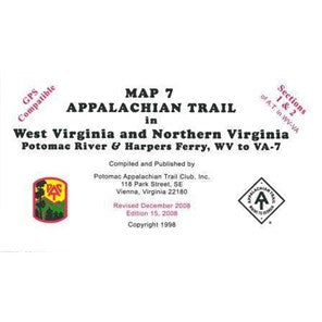 PATC Map 7 Appalachian Trail in West VA & Northern VA