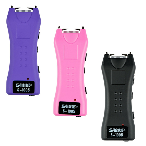Dual Capacitor Stun Gun W/ LED Flashlight Sabre