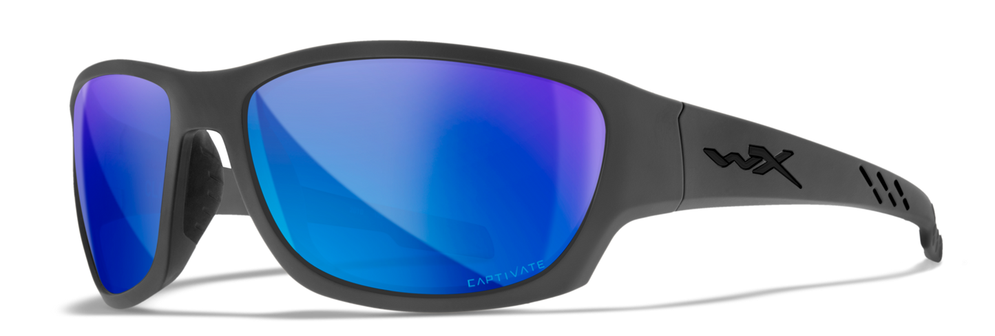 Climb - Matte Gray - Captivate Polarized Blue Mirror