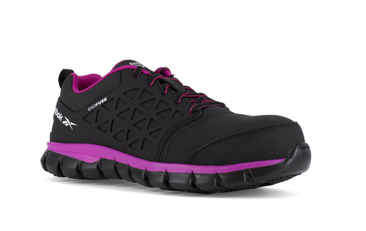 Sublite Cushion Work - RB491  Women's Athletic Work Shoe - Black and Pink