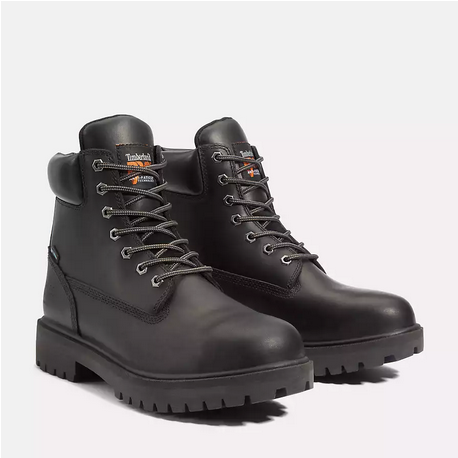 Men's Direct Attach 6" Steel Toe Waterproof Work Boot - Black