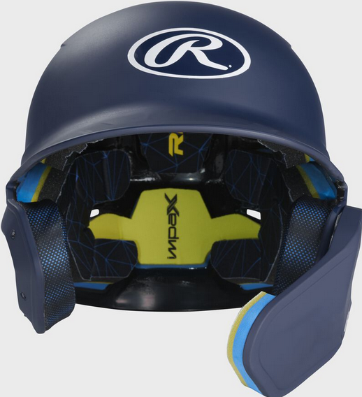 RAWLINGS MACH ONE-TONE MATTE HELMET W/ADJUSTABLE FACE GUARD : RHB