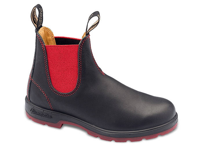 1316 MEN'S CLASSICS CHELSEA BOOTS - BLACK AND RED