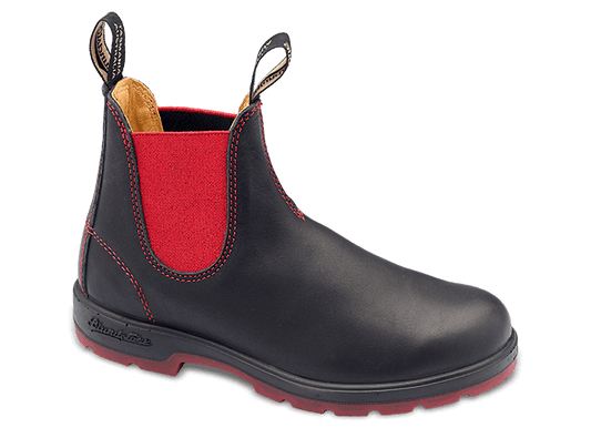 1316 MEN'S CLASSICS CHELSEA BOOTS - BLACK AND RED