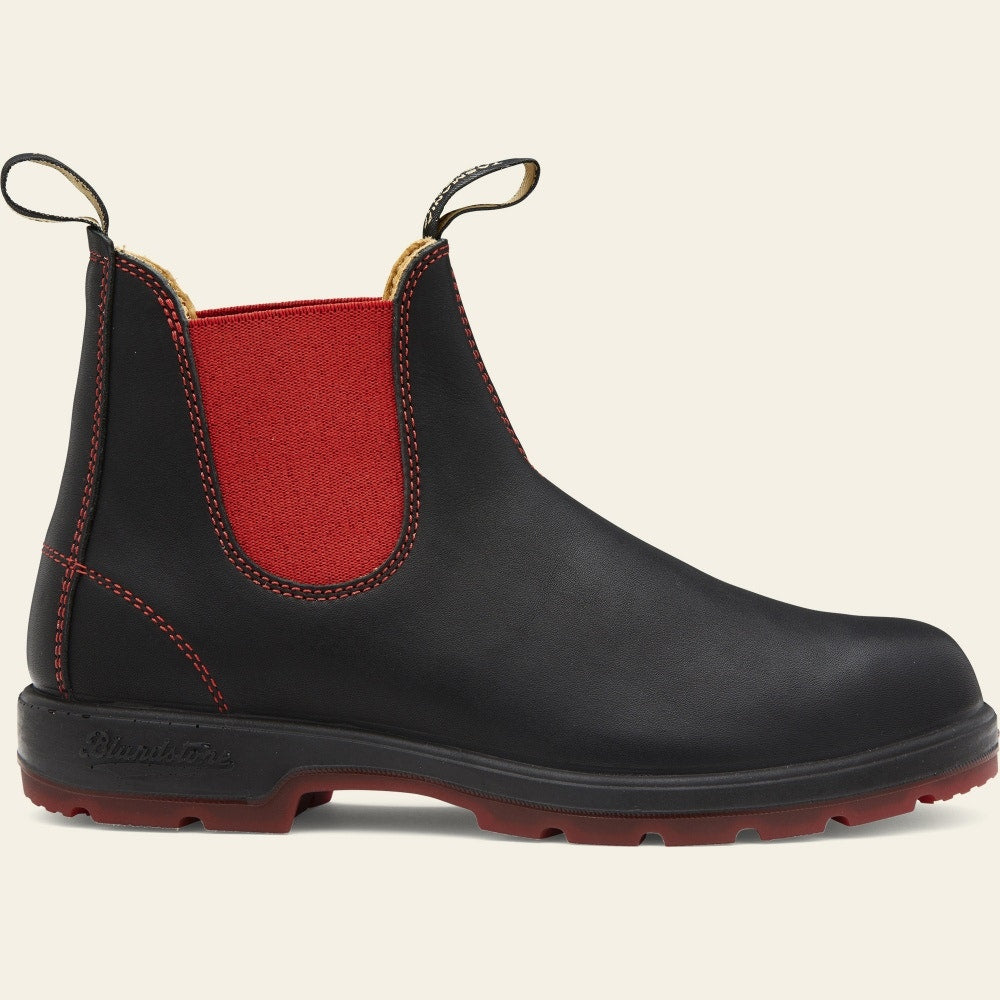 1316 MEN'S CLASSICS CHELSEA BOOTS - BLACK AND RED