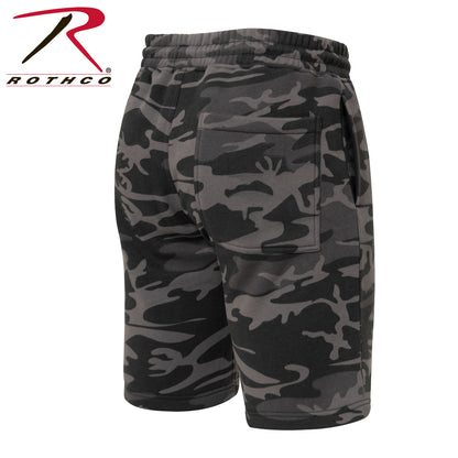 Rothco Camo And Solid Color Sweatshorts - Black Camo