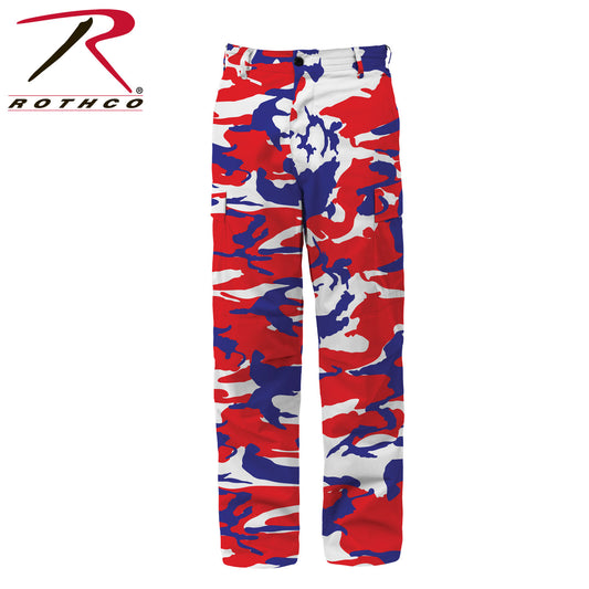 Rothco Color Camo Tactical BDU Pants - Red / White / Blue Camo