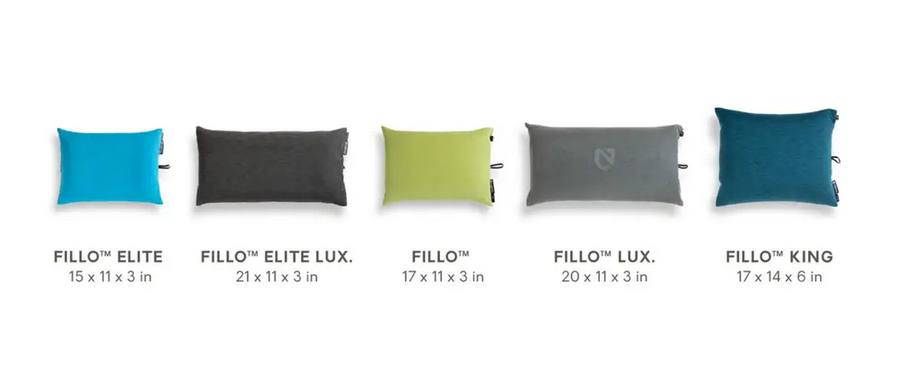 Fillo™ backpacking & camping pillow -Black Pearl/Birch Bud