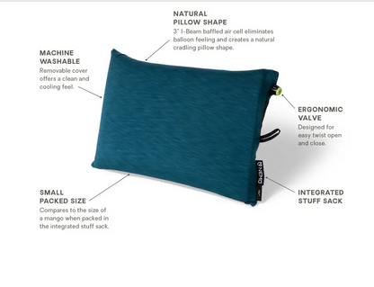 Fillo™ backpacking & camping pillow -Black Pearl/Birch Bud